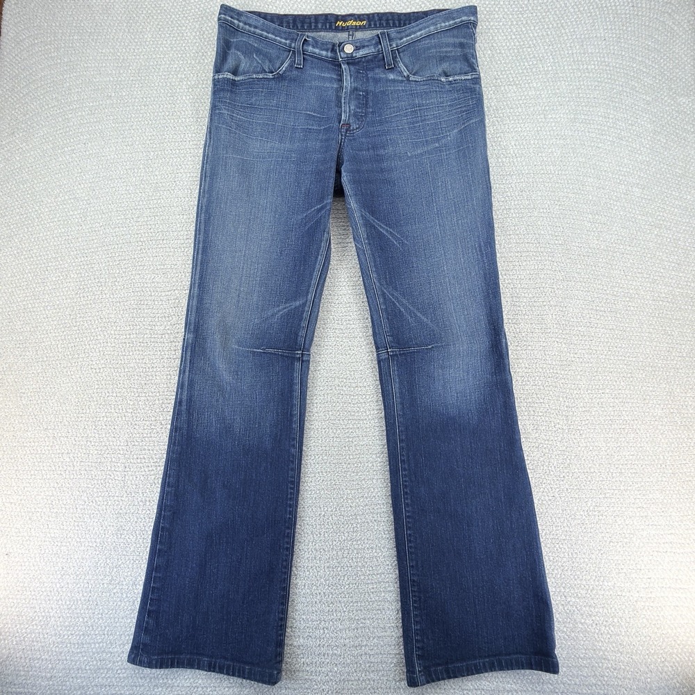 Vintage Hudson Jeans Women's Size 36 36x32 Mid Rise Bootcut Denim Made In USA